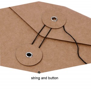 棕色牛皮紙細繩和鈕扣 Interoffice 信封